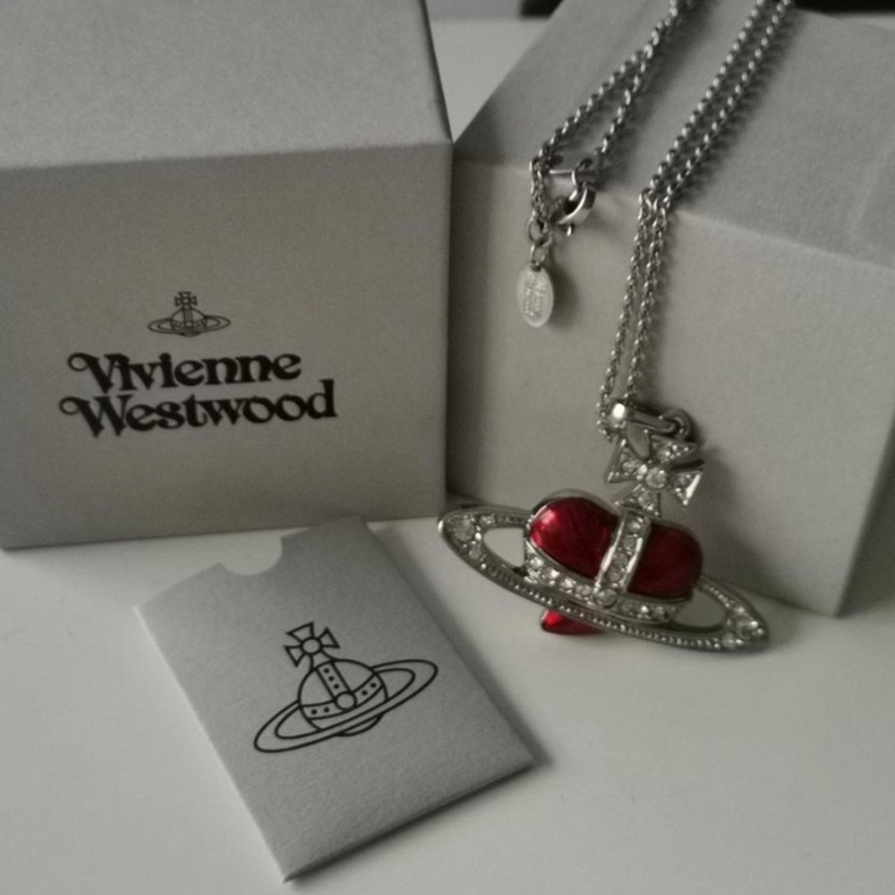 Vivienne Westwood Red Heart Necklace